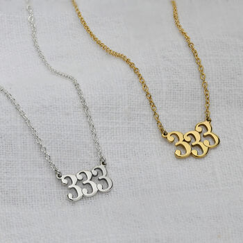 Personalised Sterling Silver Angel Number Necklace, 2 of 7
