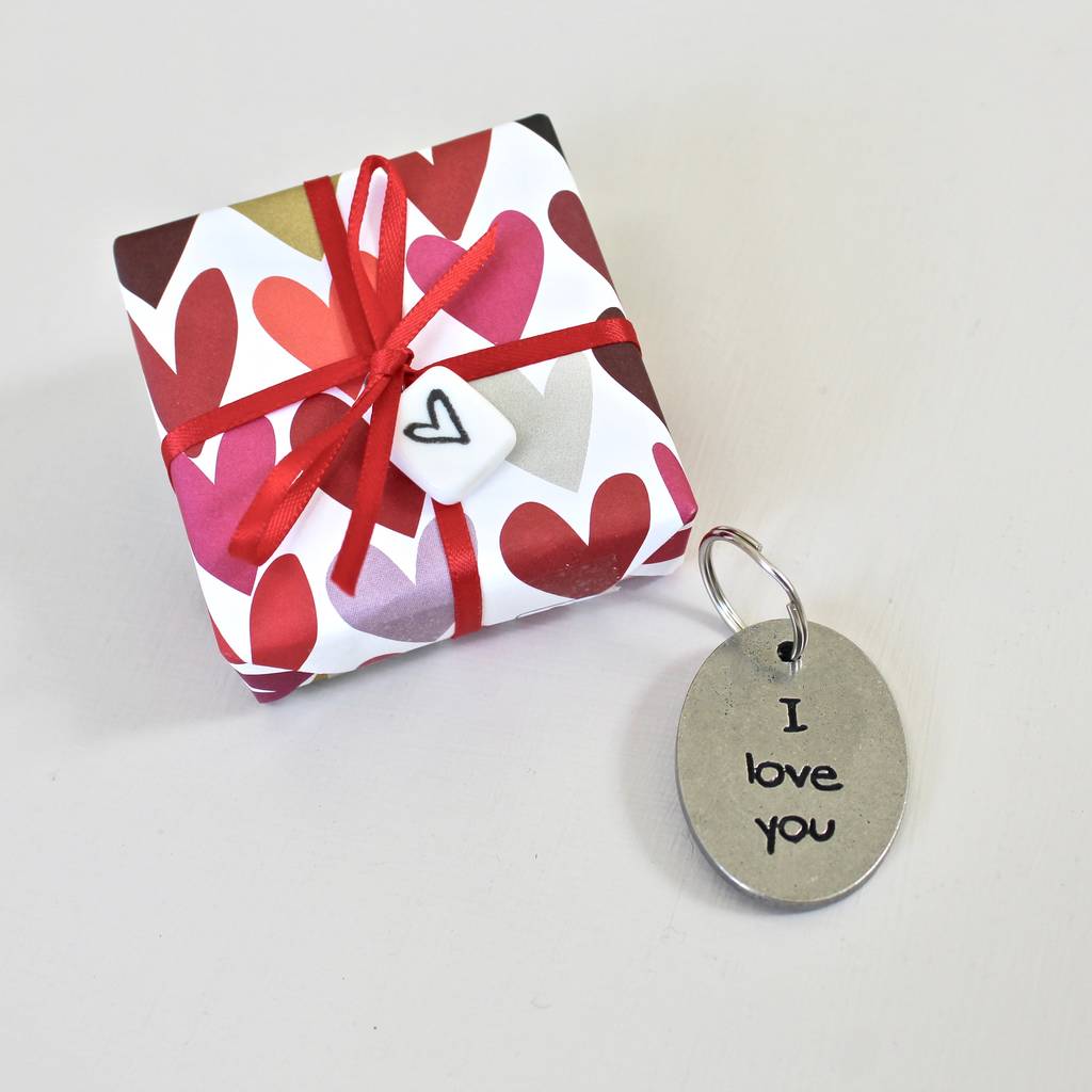 Image of I Love You Pewter Keyring ~ Boxed And Gift Wrapped