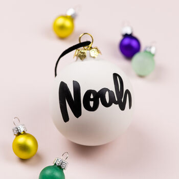 Personalised Ceramic Christmas Bauble, 3 of 8