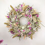 Dried Eucalyptus Wreath With Lilac Statice, thumbnail 1 of 5