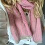 Paddy 100% Lambswool Pink Scarf, thumbnail 1 of 6