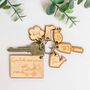 Personalised Wooden Gardening Little Helpers Child Family Tag Keyring, thumbnail 4 of 6