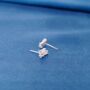 Cluster Cz Stone Stud Earrings 925 Sterling Silver, thumbnail 7 of 9