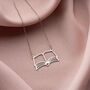 Sterling Silver Open Book Necklace, thumbnail 2 of 10