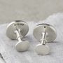 Silver Personalised Entwined Monogram Cufflinks, thumbnail 4 of 6