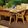 Eight Seater Square Garden Table Set With Benches, thumbnail 1 of 3