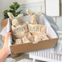 Personalised Twin Bunny Baby Gift, thumbnail 1 of 4