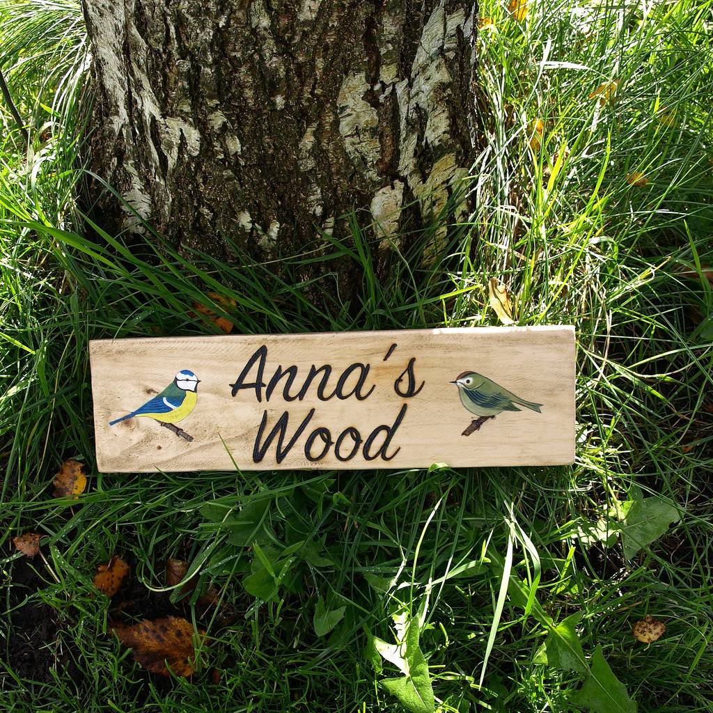 personalised garden signs with stake by seagirl and magpie