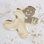 Gold Gingerbread Shaped Christmas Paper Plates, thumbnail 1 of 3