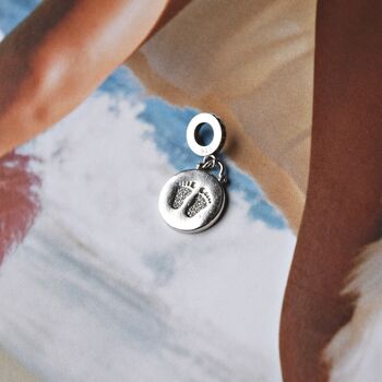 925 Sterling Silver Baby Footprint Charm Necklace Meaningful New Mum Gift, 6 of 6