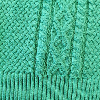 Bergen Cable Knit Jumper Green, 5 of 6