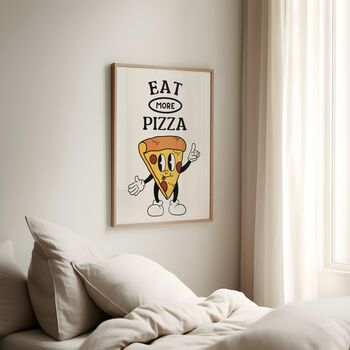 Eat More Pizza Retro Print, 6 of 6