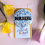 Personalised Hen Party Badge Floral Print, thumbnail 1 of 5