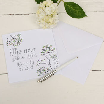 Personalised The New Floral Wedding Card, 4 of 6