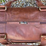 Luxury Buffalo Leather Travel Bag, Holdall, Gym Bag, thumbnail 7 of 9