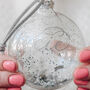 Hand Engraved Glass Christmas Bauble, thumbnail 7 of 10