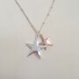 Rose Gold And Silver Plated Star Necklace, thumbnail 4 of 5
