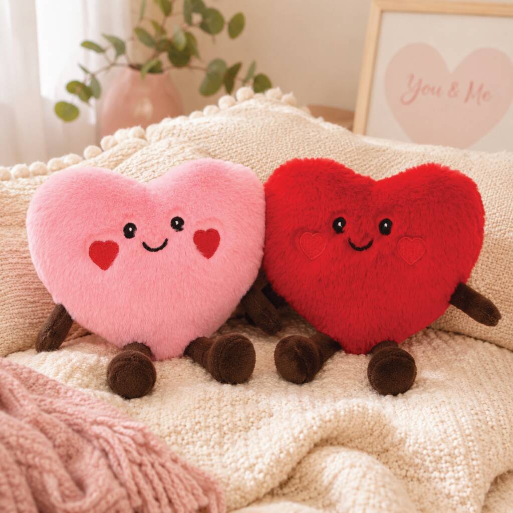 Matching Heart Shaped Plushies For Besties, 1 of 3