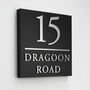 Contemporary Square Matte Black House Sign, thumbnail 1 of 10