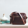 Leather Camera Cross Body Bag, Distressed Brown, thumbnail 1 of 5