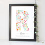 Floral Fun Personalised Initial Print, thumbnail 4 of 7