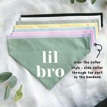 Big Sis Or Bro Pastel Dog Bandana, 7 of 8