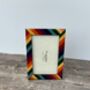 Natalini Multicoloured Rainbow Diagonal Striped Photo Frame, thumbnail 2 of 3