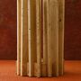 Hand Carved Fluted Travertine Vase, Architectural Design, thumbnail 2 of 2
