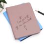 Refillable Leather Notebook With Handwritten Message, thumbnail 1 of 5