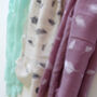 Rose Pink Feather Print Summer Scarf, thumbnail 7 of 12