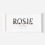 Personalised Children's Name Print | Nursery Wall Art | Black Floral, thumbnail 3 of 10