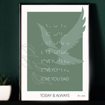 'Love You Dad' Family Poster Print, 2 of 2