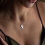 'Strength And Hope' Birthstone Ribbon Necklace, thumbnail 10 of 11