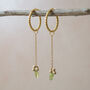 She Blooms Hoops Gold Vermeil And Peridots, thumbnail 5 of 8