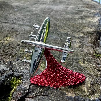 Lancaster Bomber Poppy Brooch, 3 of 6