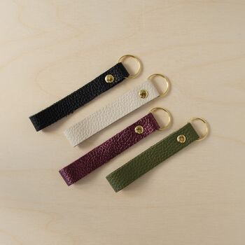 Personalised Leather Loop Keyring The Meadow Collection, 2 of 10