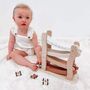 Personalised Wooden Pastel Pink Car Roller Toy With Cars, thumbnail 5 of 11