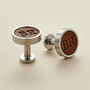 Personalised Leather And Stainless Steel Cufflinks, thumbnail 1 of 6