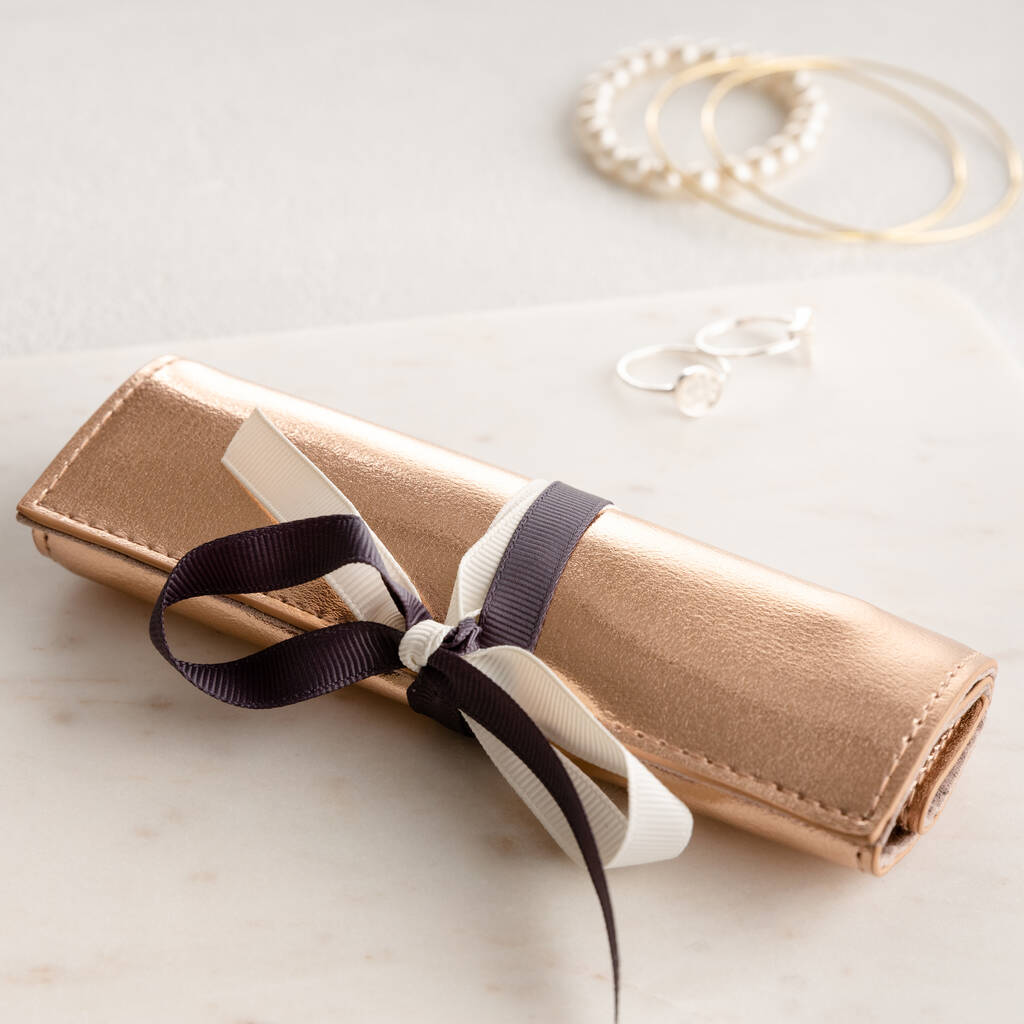Rose Gold Jewellery Roll For Her By TwentySeven