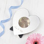 Personalised Heart Photo Frame In Silver, thumbnail 3 of 5