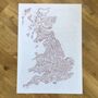 Song Map Of Great Britain Poster, thumbnail 2 of 3