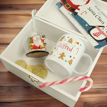 Personalised Christmas Eve White Wooden Box, 3 of 5