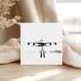 Airbus A380 Hand Drawn Aviation Card, thumbnail 3 of 6