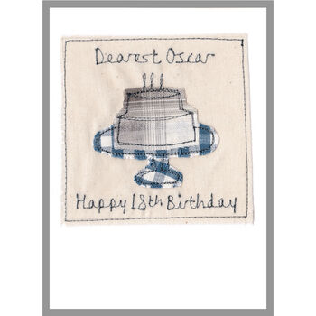 Personalised 13th Birthday Cake Card For Boy, 3 of 8