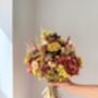 Dried Yellow Flower Bouquet With Deep Red Hydrangea, thumbnail 3 of 5