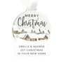 Personalised Christmas Scene Acrylic Snowglobe Hanging Decoration Gift Boxed, thumbnail 5 of 5