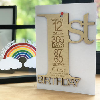 Personalised 1st Birthday Card Keepsake, 2 of 12