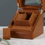 Personalised Tan Faux Leather Watch Box, thumbnail 5 of 6