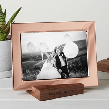 Copper Photo Frame With Personalised Stand, 2 of 9