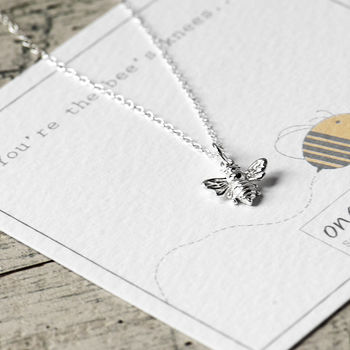 Bee Dainty Sterling Silver Necklace, 2 of 12